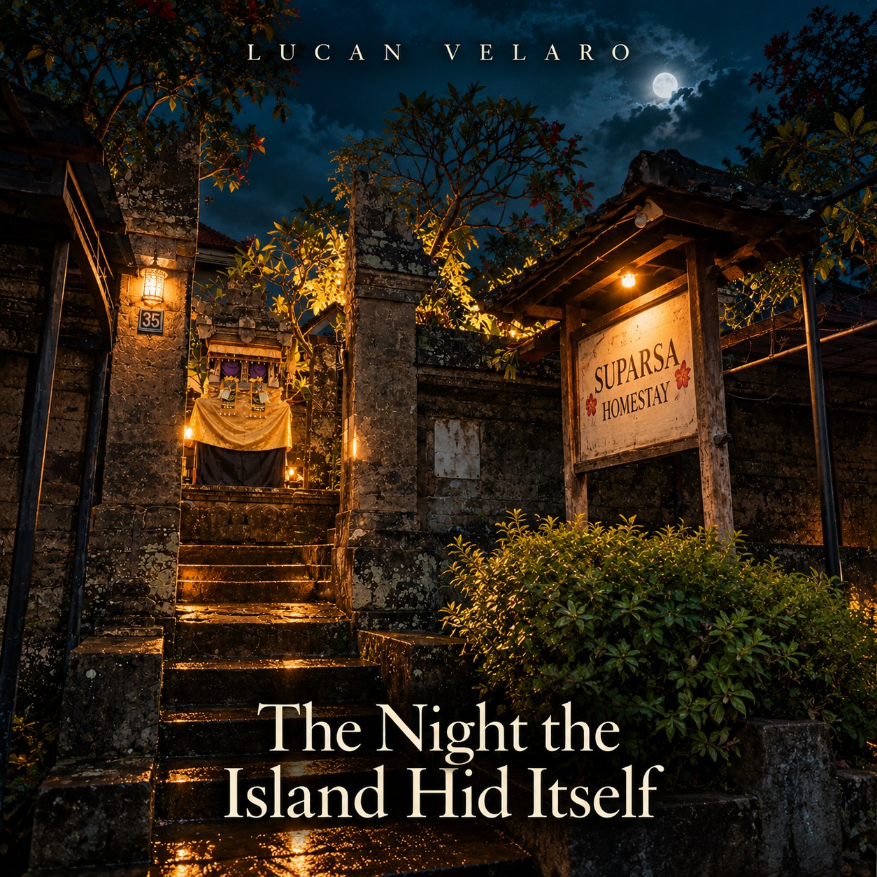 The Night the Island Hid Itself — Lucan Velaro; Suparsa entrance at night
